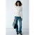 Mango asymmetrische top met plooien – wit