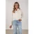 NUKUS gestreepte blouse ecru met pailletten