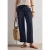 Street One Dames High Waist broek met wijde pijpen in Loose Fit in Blauw