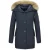 TheBrand Lange parka jas met bontkraag