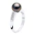 Ring Sieraden Diamant 0,06 Cts – Wit Goud – Echte Gecultiveerde Tahiti Parels Rond 8-9 mm