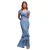 Vrouwelijke bloemenprint chiffon jurk Goddiva