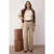 TRENDYOLMİLLA Dames Beige Effen Wijde pijp Hoge taille Jeans