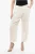 Enkelvoudig geplooide viscose taps toelopende broek in wit