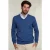 River Woods Basic V-neck Pullover Deep Blue Mix Blue