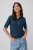 TRENDYOLMİLLA Dames Donkerblauw Ajour Kort Regular fit Blouses