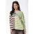 Colourful Rebel gestreept T-shirt met tekst – bruin/groen