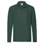 Fruit of the Loom Heren Premium poloshirt met lange mouwen (Bosgroen)