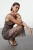 TRENDYOLMİLLA Dames Bruin Dierenprint Maxi Mouwloos Stijlvol/Avond Bodycon Jurken