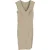 Joseph midi-jurk met V-hals in beige linnen