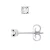 Diamanten oorknopjes 0,10 Cts White Gold
