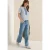 Shirt met trechtervormige hals en structuur