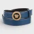 Versace Medusa Leren Riem, Marineblauw en Zwart