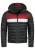 INDICODE JEANS Winterjas ‘Hampshire’  bloedrood / zwart / wit