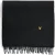 Lyle & Scott Plain Lambswool Scarf Jet Black