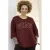 Zhenzi Plus Size sweater met tekst – donkerrood