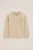 WE Fashion – Jongens T-shirt met borstzak en structuur – Relaxed Fit – Beige – Katoen –