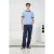Ronde Hals T-Shirt met Contrastafwerking