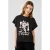 QS T-shirt met tekst – zwart