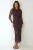 Geblokte Bodycon Midi-jurk