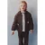 Mango Kids corduroy tussenjas met stippen – bruin/zwart