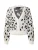 monari Gebreid vest  lichtbruin / zwart / wit