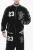 Terry NATLOVER VARSITY trainingssweater met tape-detail in zwart