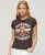 Superdry Vrouwen Embellished Poster T-shirt met Kapmouwen Zwart