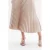 Caroll plissé rok met glitter beige