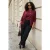 Trendyol Curve Dames Bordeaux Effen Lang Regular fit Grote maten Vesten