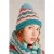 White Stuff Zig Zag Fairisle Beanie Teal Multi