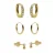 KARMA Jewelry gold plated oorbellen Joy – set van 3