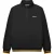 Lambretta Heren Tipped Kwart Rits Sweatshirt (Zwart/Goud)