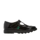 Kickers Meisjes Infant Fragma T-Bar Patent Schoenen in Zwart