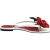 Dolce & Gabbana Rode Witte KEIRA Bloem Leer Sandalen Schoenen