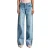 Jeans Straight met een omgeslagen zoom detail taille middenhoog katoen dames It’s Basic