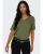 Only Shirt met korte mouwen ONLELISE S/S V-NECK TOP JRS NOOS
