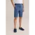 WE Fashion slim casual short donkerblauw