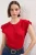 TRENDYOLMİLLA Dames Rood Effen Kort Getailleerd Blouses