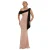 Maxi asymmetrische strakke jurk met contrasterende knoop dames Goddiva