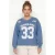 Colourful Rebel Curve sweater blauw