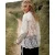 Summum Blouse stripe lace mix ecru dessin