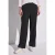 Street One Dames Twill broek met rechte pijpen in Zwart