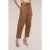 Motivi Satin Cargo Trousers Brown