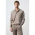 Mango Man wollen regular fit gemêleerde polo – beige