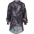 Blouse met bladprint en mandarijnkraag