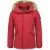 Beluomo Rode winterjas grote bontkraag parka