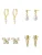 Hey Happiness Oorbellen ‘Pearl Quartet’  goud