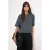 TRENDYOLMİLLA Dames Grijs Effen Kort Boxy T-shirts