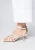 Wittchen Dames leren sandalen met bandjes op hoge hak, crème, natuurlijk leer